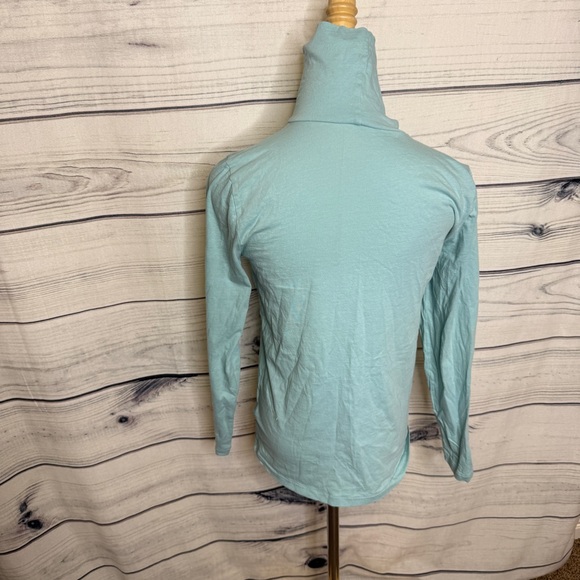 J. Crew Sky Blue Long Sleeve Turtleneck - Picture 3 of 3